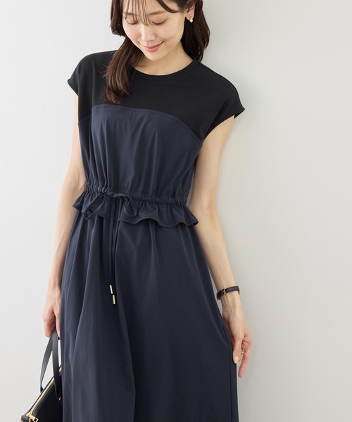 ROPE' PICNIC(ロペピクニック)の「ナイロンビスチェドッキングカットワンピース/UVカット・接触冷感(ワンピース・レディース・ネイビー/ベージュ/ブラック・FREE)」の17枚目の写真