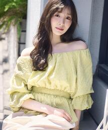 PROPORTION BODY DRESSING | 【中川紅葉さん着用＜ａ＞２ＷＡＹオフショルフィッシュテールブラウス / 1216219600(シャツ/ブラウス)