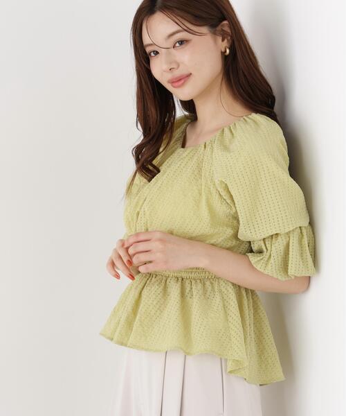 PROPORTION BODY DRESSING（プロポーションボディドレッシング）の「【中川紅葉さん着用＜ａ＞２ＷＡＹオフショルフィッシュテールブラウス / 1216219600（シャツ/ブラウス・レディース・ホワイト/イエロー/ブラック・SMALL/MEDIUM）」の10枚目の写真