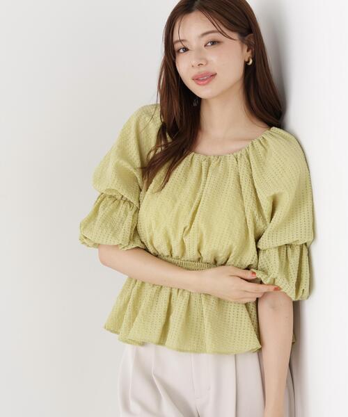 PROPORTION BODY DRESSING（プロポーションボディドレッシング）の「【中川紅葉さん着用＜ａ＞２ＷＡＹオフショルフィッシュテールブラウス / 1216219600（シャツ/ブラウス・レディース・ホワイト/イエロー/ブラック・SMALL/MEDIUM）」の11枚目の写真