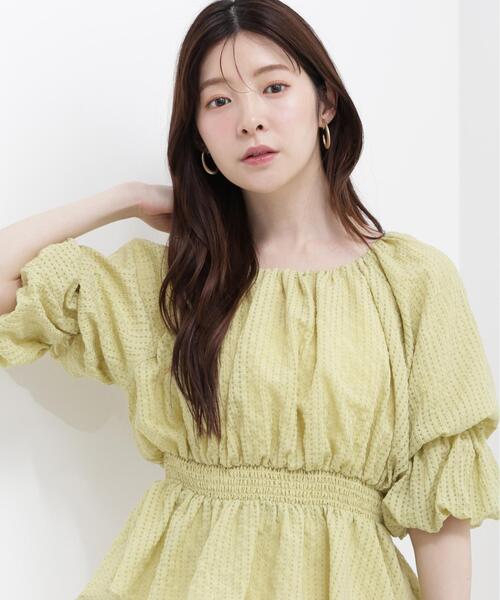 PROPORTION BODY DRESSING（プロポーションボディドレッシング）の「【中川紅葉さん着用＜ａ＞２ＷＡＹオフショルフィッシュテールブラウス / 1216219600（シャツ/ブラウス・レディース・ホワイト/イエロー/ブラック・SMALL/MEDIUM）」の14枚目の写真