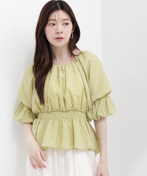 PROPORTION BODY DRESSING（プロポーションボディドレッシング）の「【中川紅葉さん着用＜ａ＞２ＷＡＹオフショルフィッシュテールブラウス / 1216219600（シャツ/ブラウス・レディース・ホワイト/イエロー/ブラック・SMALL/MEDIUM）」の15枚目の写真