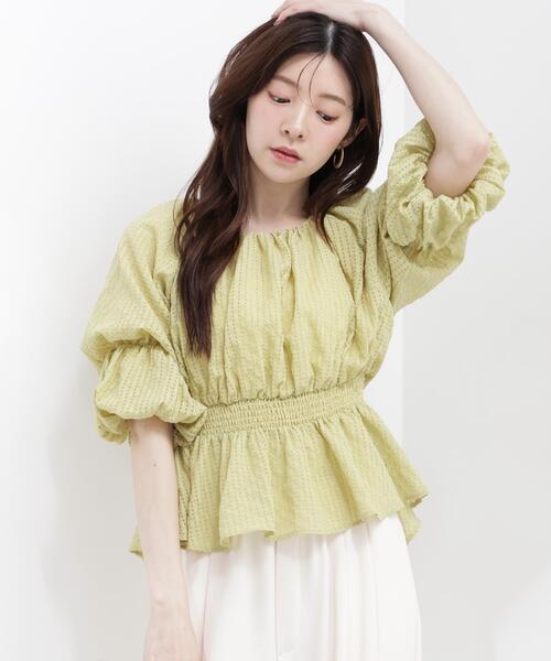 PROPORTION BODY DRESSING（プロポーションボディドレッシング）の「【中川紅葉さん着用＜ａ＞２ＷＡＹオフショルフィッシュテールブラウス / 1216219600（シャツ/ブラウス・レディース・ホワイト/イエロー/ブラック・SMALL/MEDIUM）」の16枚目の写真
