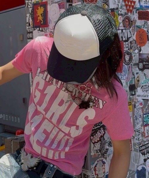 Never mind the XU（ネバーマインドザエックスユー）の「【Never mind the XU】musical note cap / 【ネバーマインド ザ エックスユー】ミュージカルノートメッシュキャップ（キャップ・メンズ・ブラック/ブラック×ホワイト・ONE SIZE）」の5枚目の写真