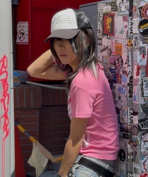 Never mind the XU（ネバーマインドザエックスユー）の「【Never mind the XU】musical note cap / 【ネバーマインド ザ エックスユー】ミュージカルノートメッシュキャップ（キャップ・メンズ・ブラック/ブラック×ホワイト・ONE SIZE）」の4枚目の写真
