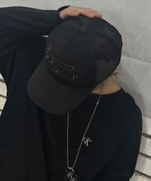 Never mind the XU（ネバーマインドザエックスユー）の「【Never mind the XU】musical note cap / 【ネバーマインド ザ エックスユー】ミュージカルノートメッシュキャップ（キャップ）」
