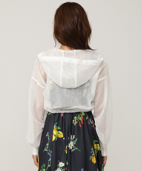 AND COUTURE(アンドクチュール)の「シアーメッシュブルゾン(ブルゾン・レディース・ブラック/オフホワイト/ベージュ/ラベンダー・FREE)」の15枚目の写真
