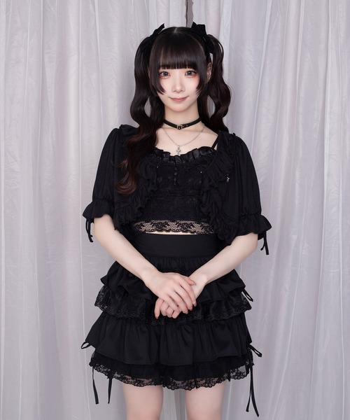 Whinny(ホワイニー)の「Whinny/超絶きゅんきゅんデートっち♪(キャミソール・レディース・ブラック/ホワイト・FREE)」の11枚目の写真