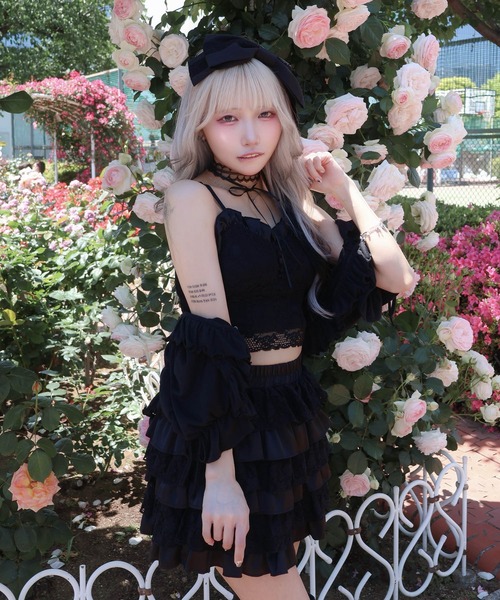 Whinny(ホワイニー)の「Whinny/超絶きゅんきゅんデートっち♪(キャミソール・レディース・ブラック/ホワイト・FREE)」の8枚目の写真