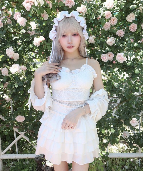 Whinny(ホワイニー)の「Whinny/超絶きゅんきゅんデートっち♪(キャミソール・レディース・ブラック/ホワイト・FREE)」の14枚目の写真