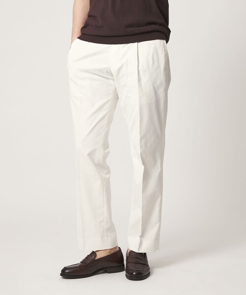A DAY IN THE LIFE UNITED ARROWS（アデイインザライフユナイテッドアローズ）の「クールマックス ドライオックスフォード 1プリーツ テーパード スラックス＜A DAY IN THE LIFE＞（スラックス・メンズ・ダークブラウン/ホワイト/ライトグレー・S/L/XL/M）」の7枚目の写真
