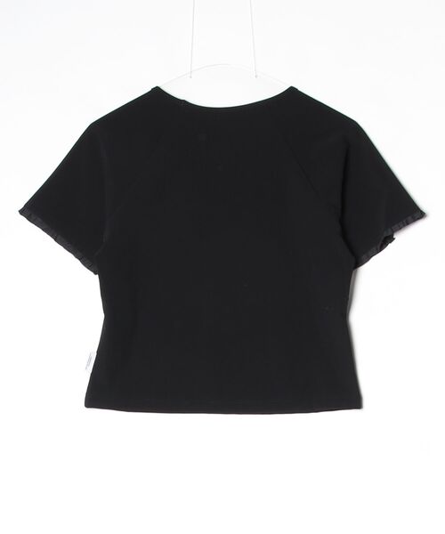 ESSENTIAL(エッセンシャル)の「トリコットフリルトップス(Tシャツ/カットソー・レディース・カーキ/ブラック・36/38)」の3枚目の写真