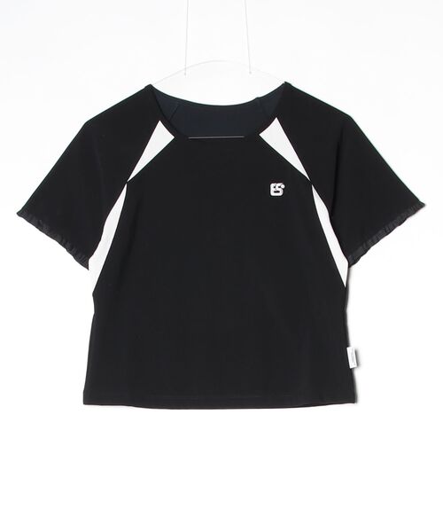 ESSENTIAL(エッセンシャル)の「トリコットフリルトップス(Tシャツ/カットソー・レディース・カーキ/ブラック・36/38)」の15枚目の写真