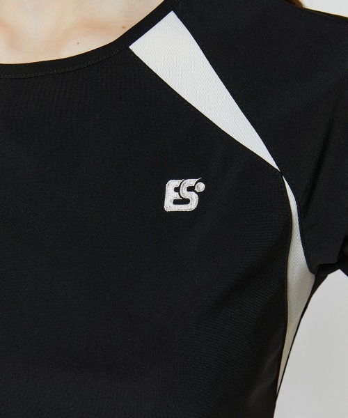 ESSENTIAL(エッセンシャル)の「トリコットフリルトップス(Tシャツ/カットソー・レディース・カーキ/ブラック・36/38)」の7枚目の写真