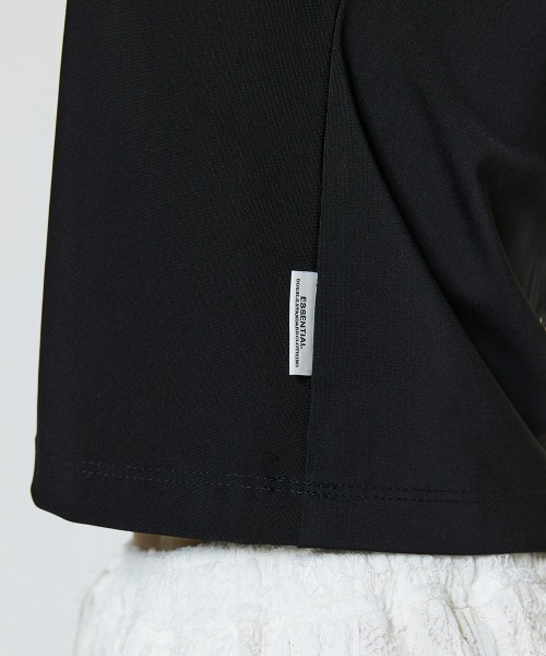 ESSENTIAL(エッセンシャル)の「トリコットフリルトップス(Tシャツ/カットソー・レディース・カーキ/ブラック・36/38)」の10枚目の写真