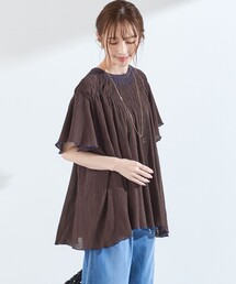 SHIPS Colors（シップス カラーズ）の「SHIPS Colors:〈手洗い可能〉楊柳 エンブロイダリー ブラウス◇（シャツ/ブラウス・レディース）」