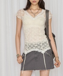 WHO'S WHO gallery | レースガーターS/S トップス(Tシャツ/カットソー)