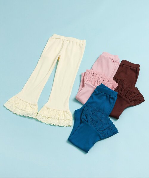 apres les cours（アプレレクール）の「【接触冷感】レースフリルレギンス（その他パンツ・キッズ・ピンク/イエロー/ブラウン/ダークグリーン・110/100/90/80/70/140/130/120）」の13枚目の写真