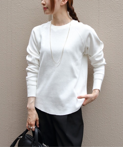 THE SHINZONE(ザ シンゾーン)の「THE SHINZONE/シンゾーン サーマルシャツ THERMAL SHIRT 26AMSCU03(Tシャツ/カットソー・レディース・グレー/ホワイト・FREE)」の1枚目の写真