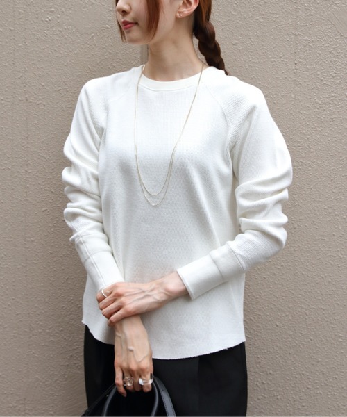 THE SHINZONE(ザ シンゾーン)の「THE SHINZONE/シンゾーン サーマルシャツ THERMAL SHIRT 26AMSCU03(Tシャツ/カットソー・レディース・グレー/ホワイト・FREE)」の6枚目の写真