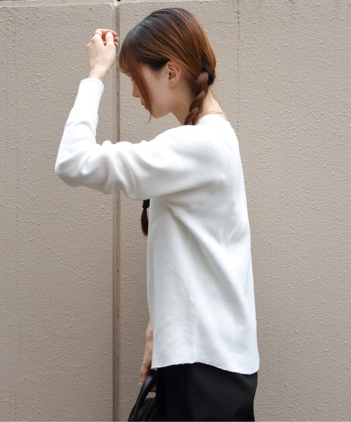 THE SHINZONE(ザ シンゾーン)の「THE SHINZONE/シンゾーン サーマルシャツ THERMAL SHIRT 26AMSCU03(Tシャツ/カットソー・レディース・グレー/ホワイト・FREE)」の7枚目の写真
