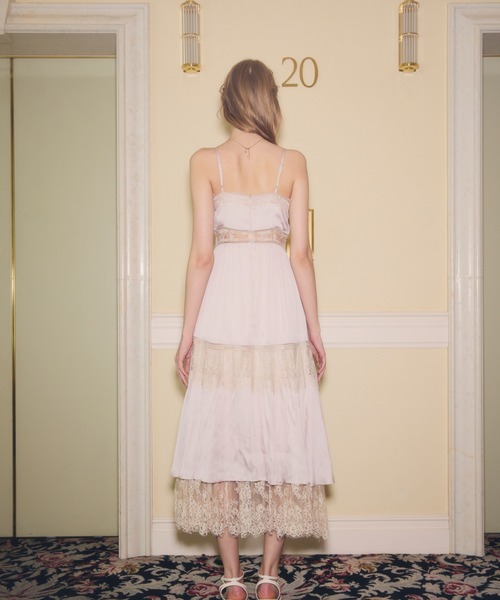 EIMY ISTOIRE(エイミーイストワール)の「LACE SWITCHING DRESS(ワンピース・レディース・オフホワイト/ピンクベージュ/ブラック・36/38)」の8枚目の写真