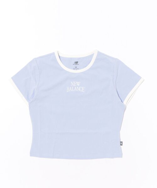 NEW BALANCE(ニューバランス)の「《New Balance》WT61Y33Q(Tシャツ/カットソー・レディース・ブルー系その他/ホワイト・M/S/L/XL)」の2枚目の写真