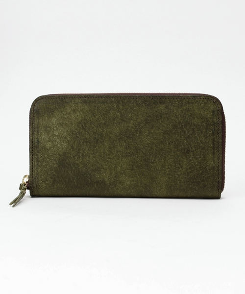 moani（モアニ）の「【moani/モアニ】プエブロレザーラウンド長財布（財布・メンズ・カーキ/ブラウン/キャメル/ブラック/グレー・FREE）」の4枚目の写真