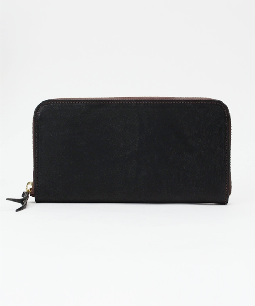 moani（モアニ）の「【moani/モアニ】プエブロレザーラウンド長財布（財布・メンズ・カーキ/ブラウン/キャメル/ブラック/グレー・FREE）」の2枚目の写真