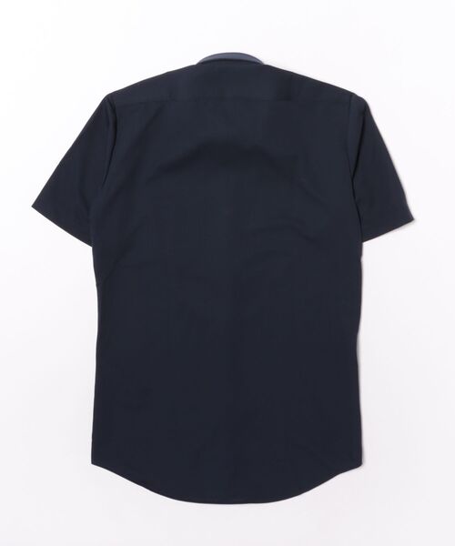 TAKA-Q(タカキュー)の「ワイシャツ メンズ ストレッチ 吸水速乾 ノンアイロン ショート ボタンダウン 半袖 ビジネス ドレス NEWスタンダードフィット(ビジネスシャツ・メンズ・ネイビー・LARGE/MEDIUM/3L/X-LARGE/S)」の3枚目の写真