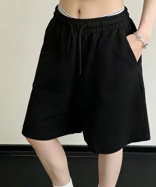 LAMPOON(ランプーン)の「スエットハーフパンツ(スウェットパンツ・レディース・グレー/ブラック・SMALL/MEDIUM/LARGE)」の7枚目の写真