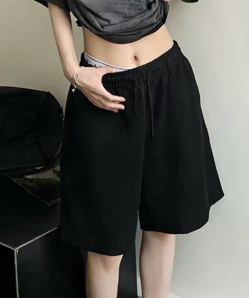 LAMPOON(ランプーン)の「スエットハーフパンツ(スウェットパンツ・レディース・グレー/ブラック・SMALL/MEDIUM/LARGE)」の9枚目の写真
