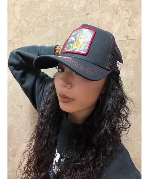 セール】虎 ワッペンメッシュキャップ［WHG-MCP01 TIGER WAPPEN MESH