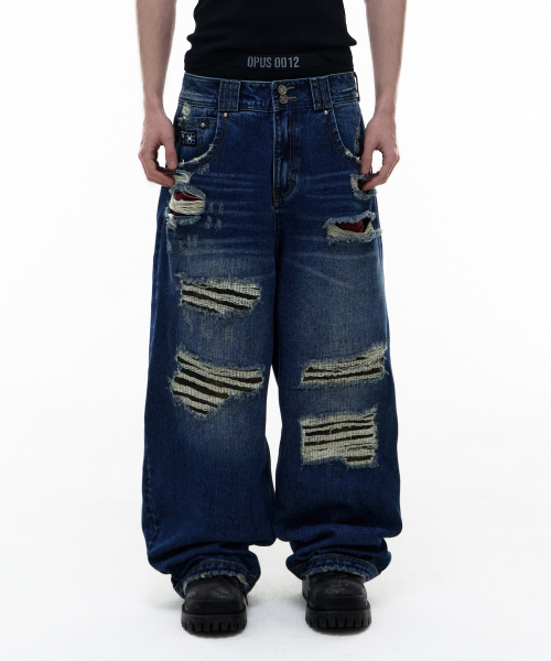 OPUS 0012(オーパス0012)の「Op. 09 SCARFACE DENIM PANTS INDIGO(デニムパンツ・レディース・その他・SMALL/MEDIUM/LARGE)」の1枚目の写真