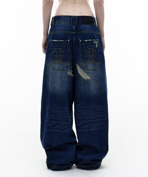 OPUS 0012(オーパス0012)の「Op. 09 SCARFACE DENIM PANTS INDIGO(デニムパンツ・レディース・その他・SMALL/MEDIUM/LARGE)」の4枚目の写真