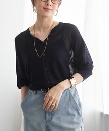 前後2WAYクルーネックカーディガン