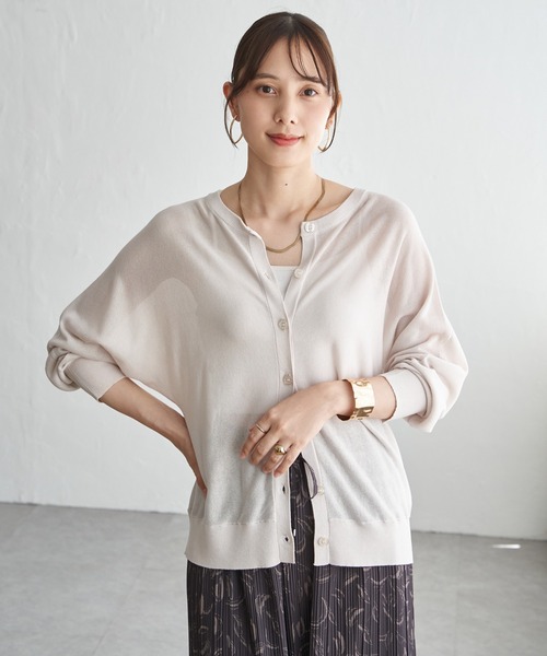 ikka（イッカ）の「前後2WAYクルーネックカーディガン（カーディガン/ボレロ・レディース・ライトグレー/ネイビー/ミント/チャコール・M/L）」の20枚目の写真