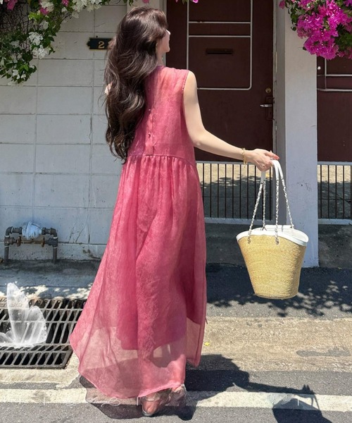 FAVORITO(ファヴォリート)の「ノースリーブワンピース(ワンピース・レディース・ピンク・L/M/S)」の7枚目の写真