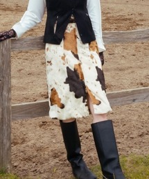 sahara | 【26AW PRE ORDER】Faux Cowhide Skirt(スカート)