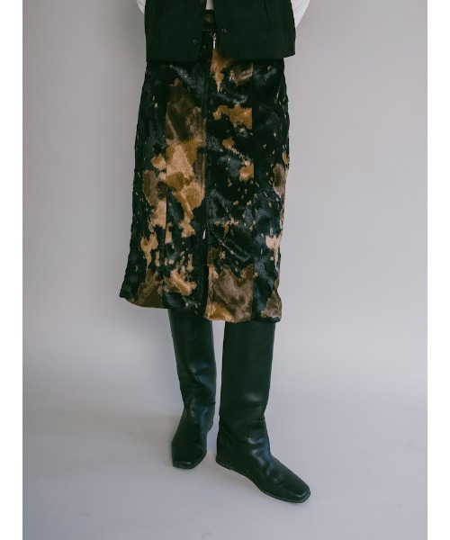 sahara(サハラ)の「【26AW PRE ORDER】Faux Cowhide Skirt(スカート・レディース・ホワイト/ブラック・M/S)」の7枚目の写真