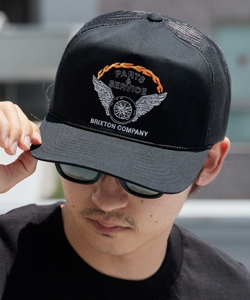 BRIXTON(ブリクストン)の「BRIXTON/ブリクストン LEEWAY MP TRUCKER HAT トラッカーキャップ メッシュキャップ スナップバック フロント刺繍 通気性 メンズ レディース 2026年 夏 夏服(キャップ・メンズ・ブラック・FREE)」の3枚目の写真