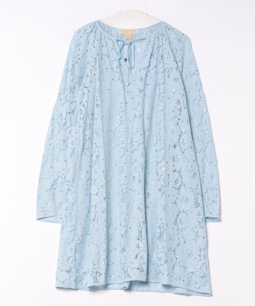 MICHAEL KORS(マイケルコース)の「スタッズ フローラル レース ドレス(ワンピース・レディース・ブルー系・S/XS/L)」の1枚目の写真