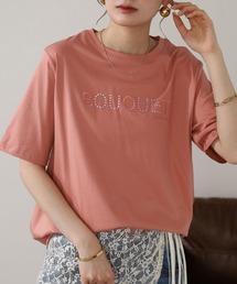 BRODIAEA ロゴラインストーン半袖Tシャツ