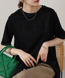 BRODIAEA ロゴラインストーン半袖Tシャツ