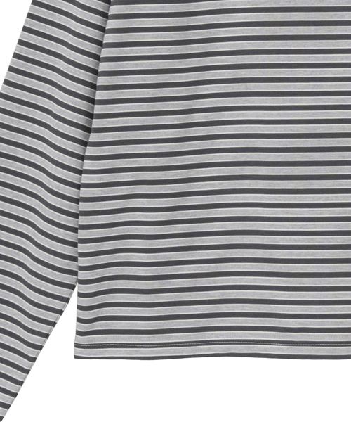 Tiara(ティアラ)の「【STAR&STRIPE/スターアンドストライプ】ボーダーカットソー(SSMD-201M)(Tシャツ/カットソー・レディース・グレー/ブラック・FREE)」の6枚目の写真