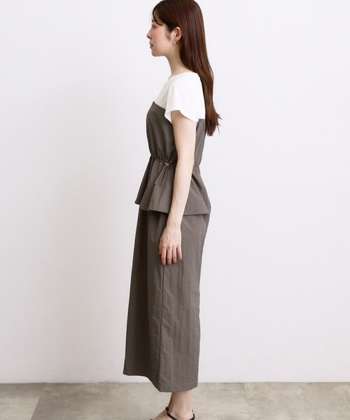 grove(グローブ)の「【低身長さんも選べる着丈・洗濯機◎】1枚で旬顔!Tシャツドッキングドロストワンピース(ワンピース・レディース・ブラック/ブラウン系その他・03/02/04/05/11/12/01)」の12枚目の写真
