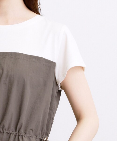 grove(グローブ)の「【低身長さんも選べる着丈・洗濯機◎】1枚で旬顔!Tシャツドッキングドロストワンピース(ワンピース・レディース・ブラック/ブラウン系その他・03/02/04/05/11/12/01)」の15枚目の写真