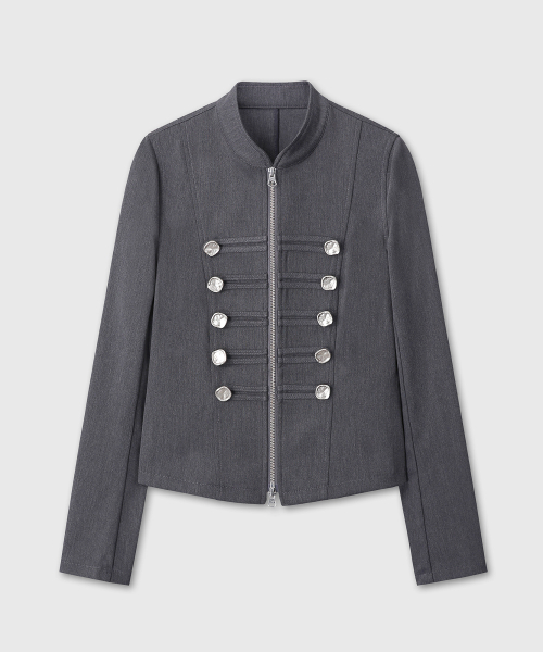 DIVEIN WOMEN(ダイブイン ウーマン)の「DOUBLE BUTTON NAPOLEON JACKET (CHARCOAL)(その他アウター・レディース・その他・2/1)」の2枚目の写真