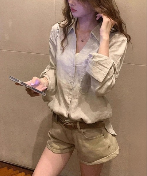 MAISON DE THERESE(メゾン ド テレーズ)の「ルーズシャツ フレンチヴィンテージロールアップ袖ブラウス(シャツ/ブラウス・レディース・B・M)」の16枚目の写真