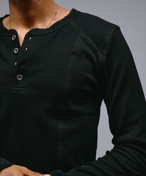 ANDER HUNK(アンダーハンク)の「Slim Fit Rib Henry neck LS T-shirt/スリムフィットリブヘンリーネックロングスリーブTシャツ(Tシャツ/カットソー・メンズ・ライトグレー/ブラック・LARGE/MEDIUM/SMALL)」の13枚目の写真